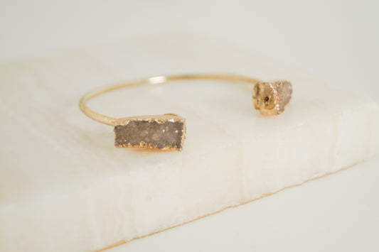 Pulsera cristal gris