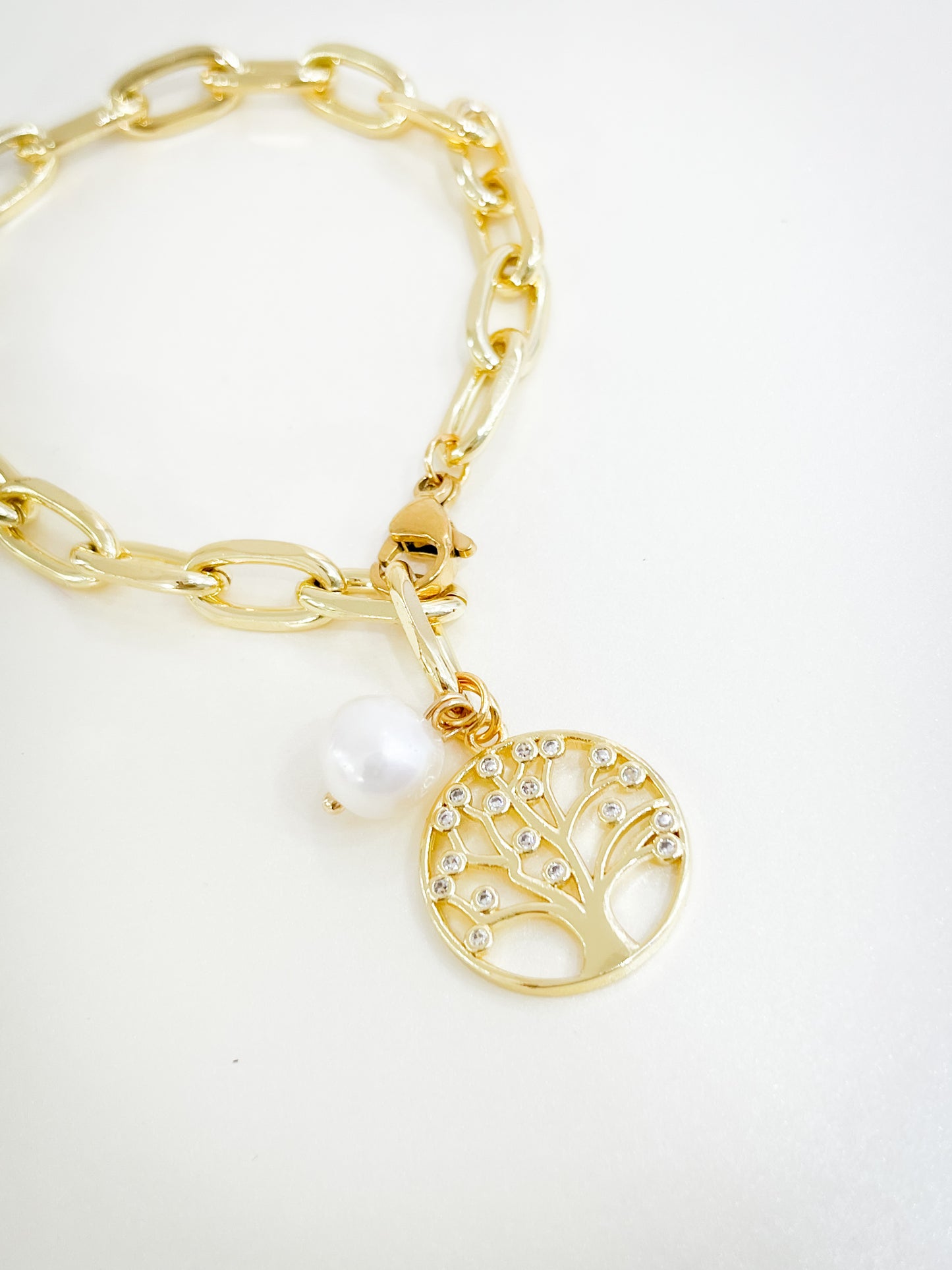 Pulsera Árbol de la vida y perla