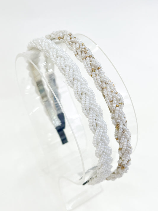 Diadema Perla trenzada