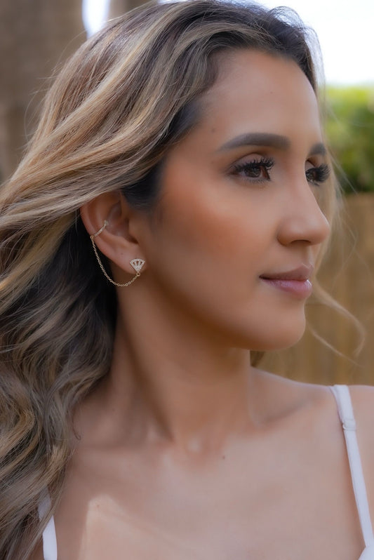 Orejera en Baño De Oro de 24K