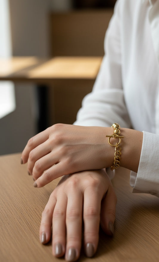 Pulsera Acero Dorada