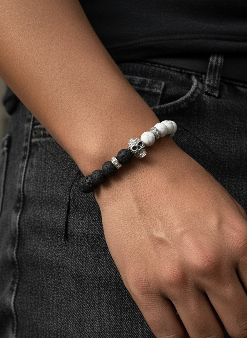 Pulsera "Equilibrio Calavera" - Fuerza y Estilo