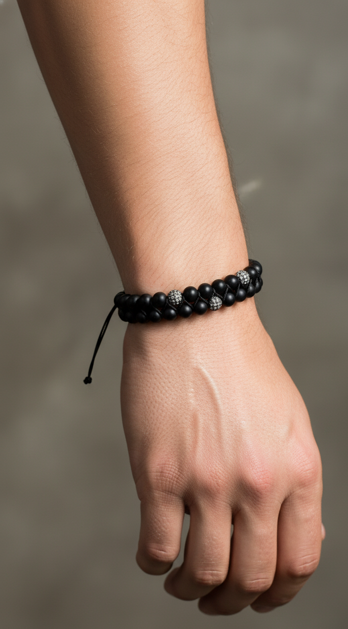 Pulsera Ajustable "Black Zen"
