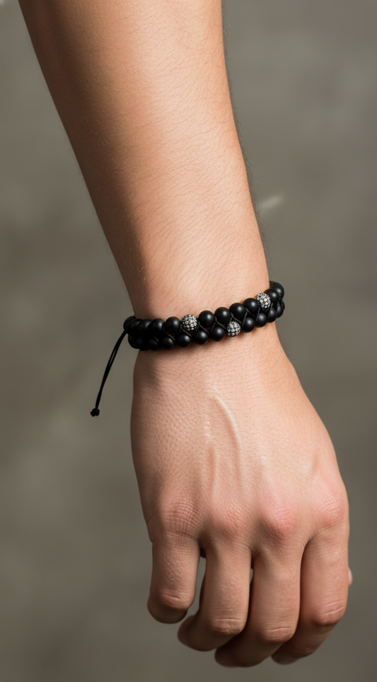 Pulsera Ajustable "Black Zen"