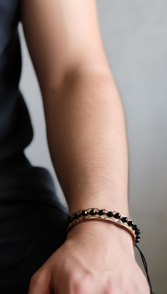 Pulsera Leopardo en Cuero y Ónice