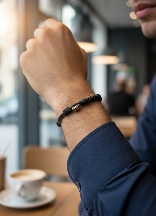 Pulsera Trenzada "Elegancia Nocturna"