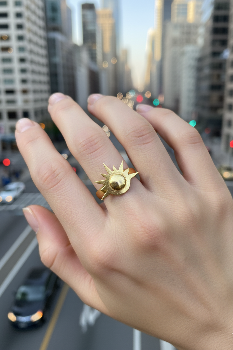 Anillo Solsticio Dorado