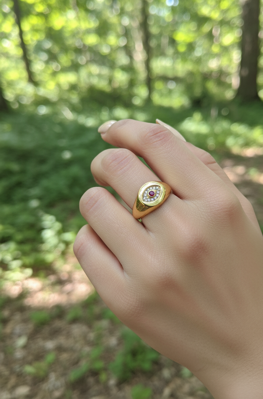 Anillo Sello "Ojo Protector"