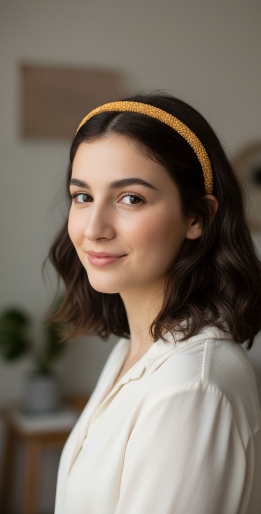 Diadema Delicada "Piel de Naranja"