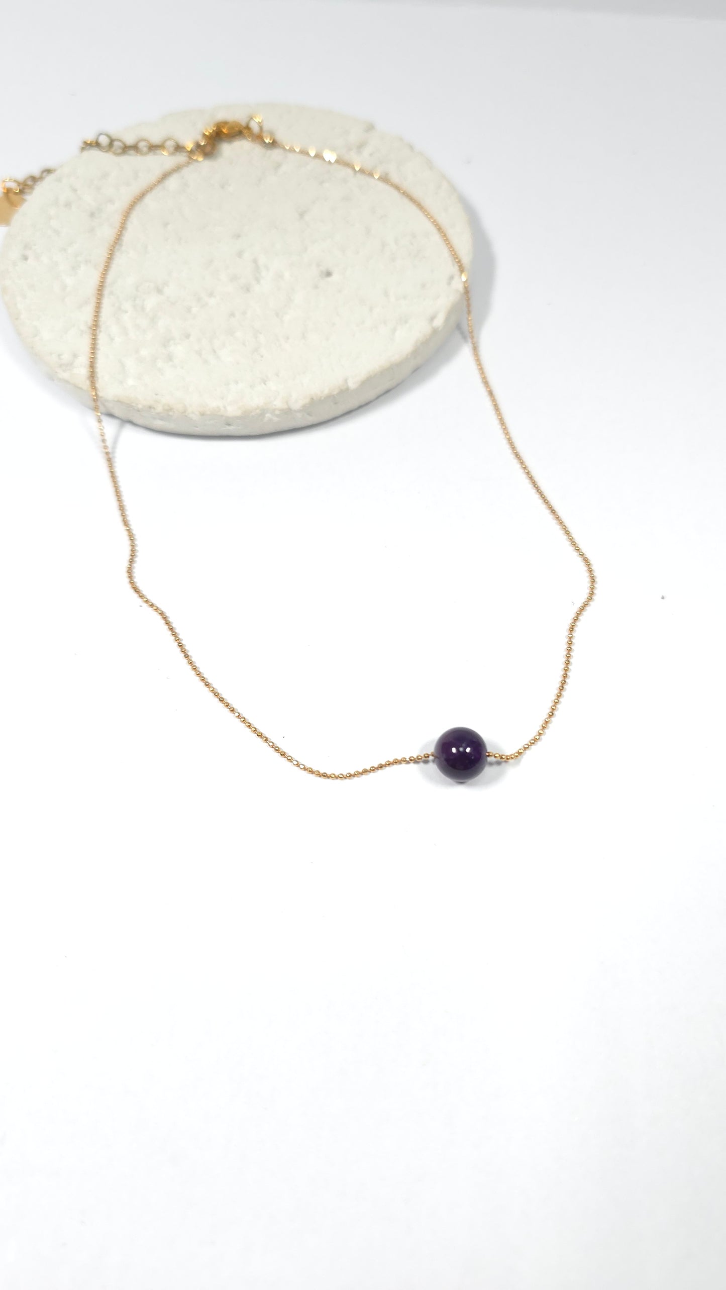 Collar Minimalista "Cuarzo amatista"