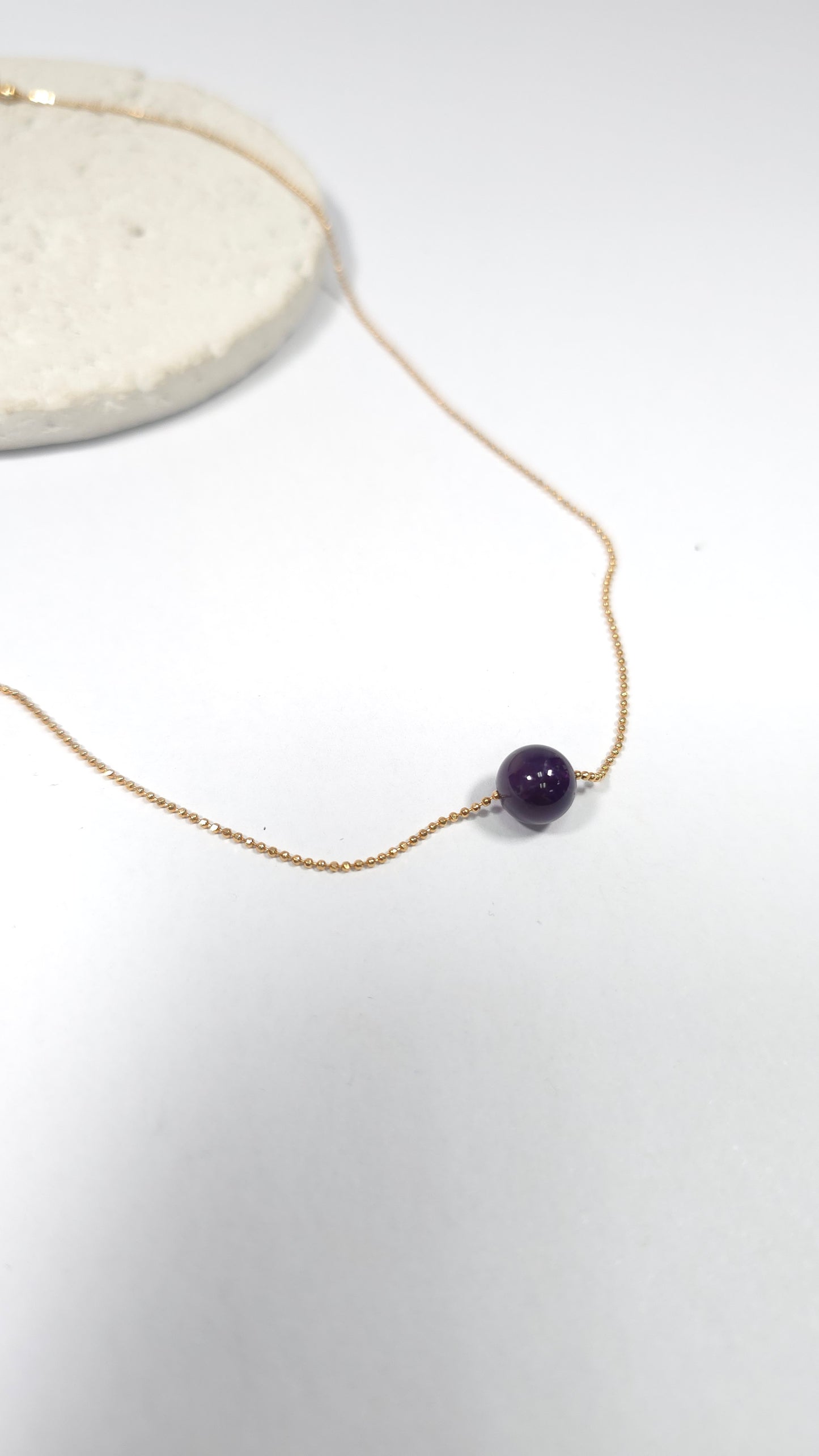 Collar Minimalista "Cuarzo amatista"