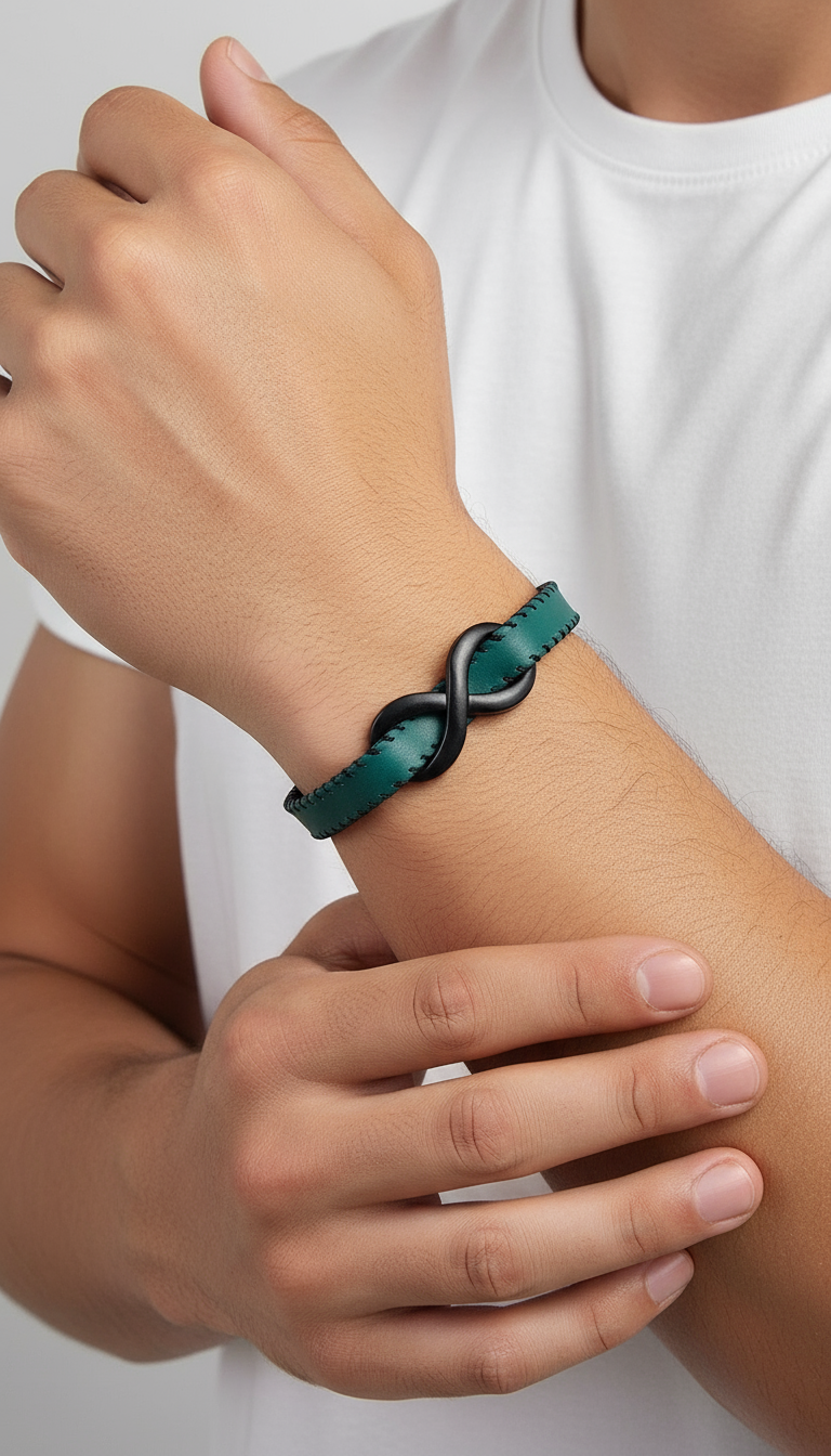 Pulsera "Lazo Infinito" Verde Oscuro