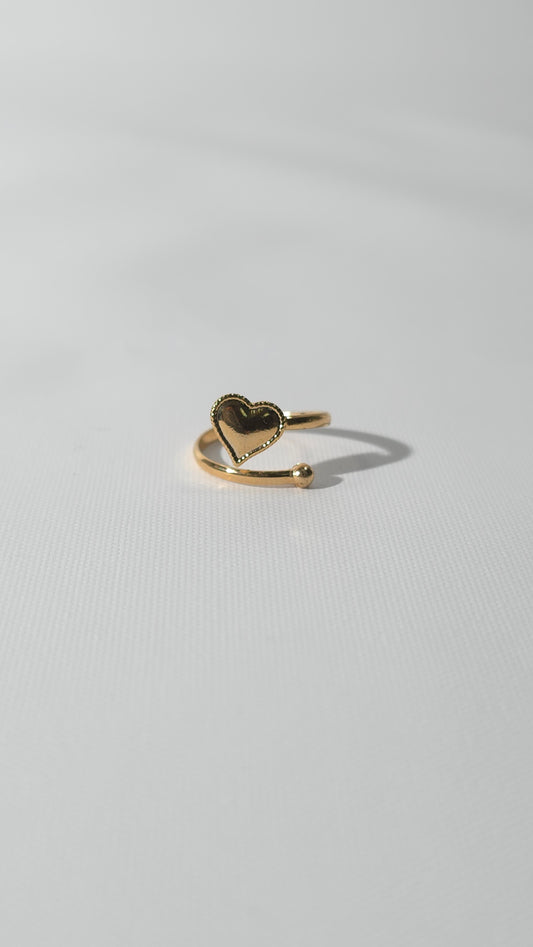 Anillo Midi "Corazón Dorado"
