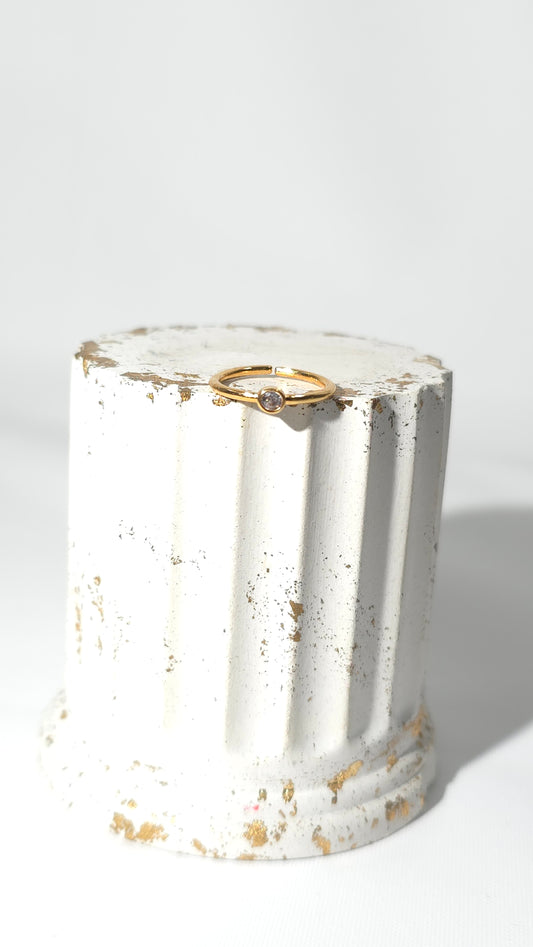 Anillo Midi con Zircón Oval