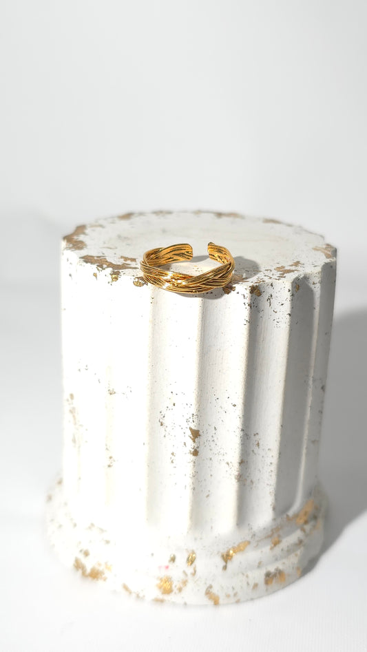 Anillo Midi "Entrelazado Dorado"
