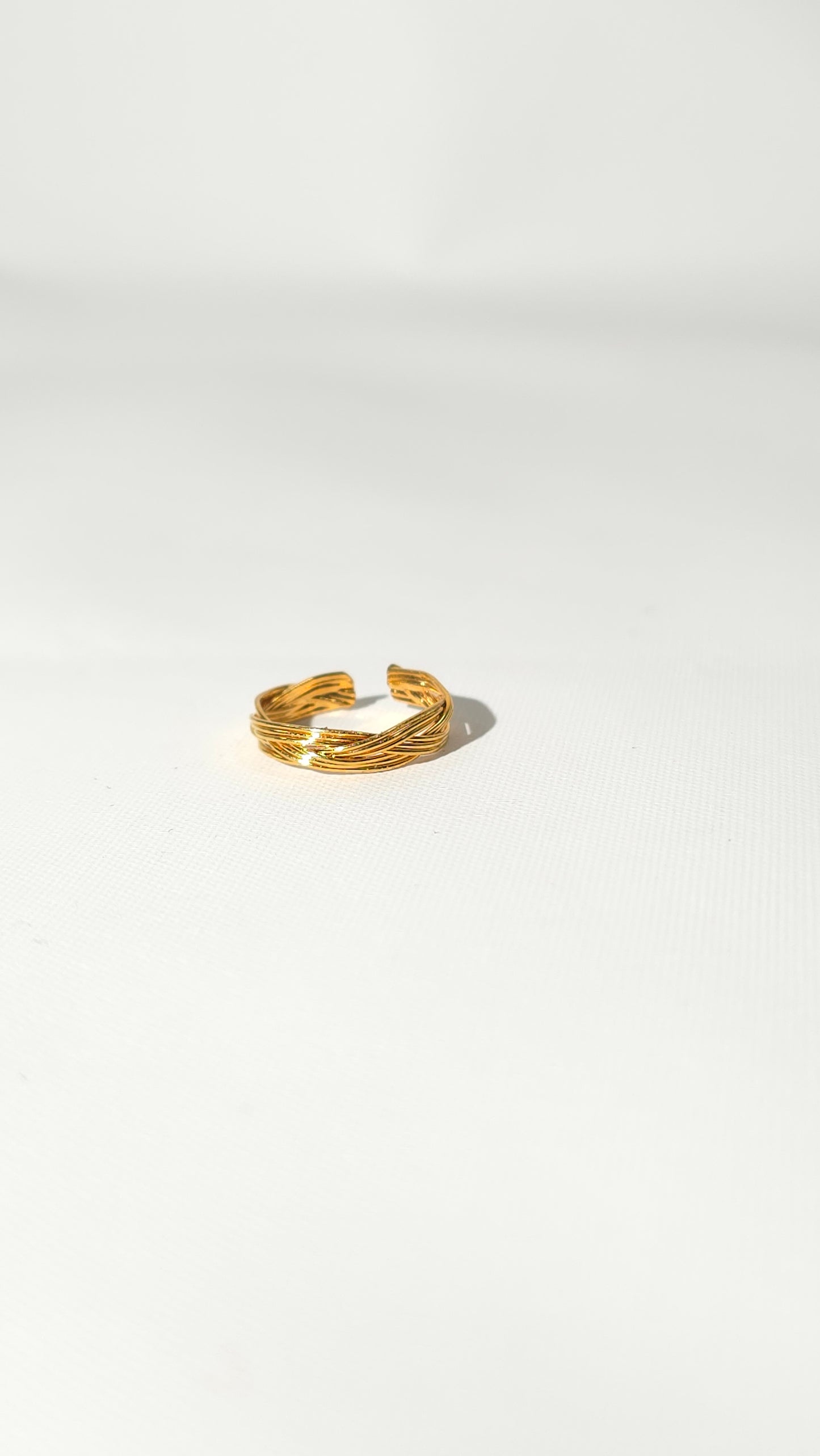 Anillo Midi "Entrelazado Dorado"
