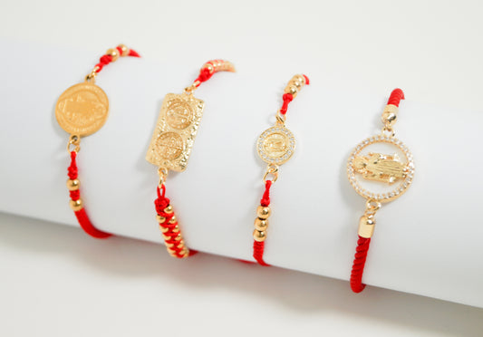 Pulseras individuales en hilo rojo SAN BENITO