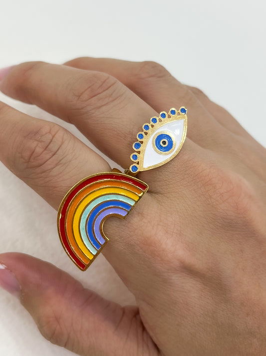 Anillo Arcoíris y ojo