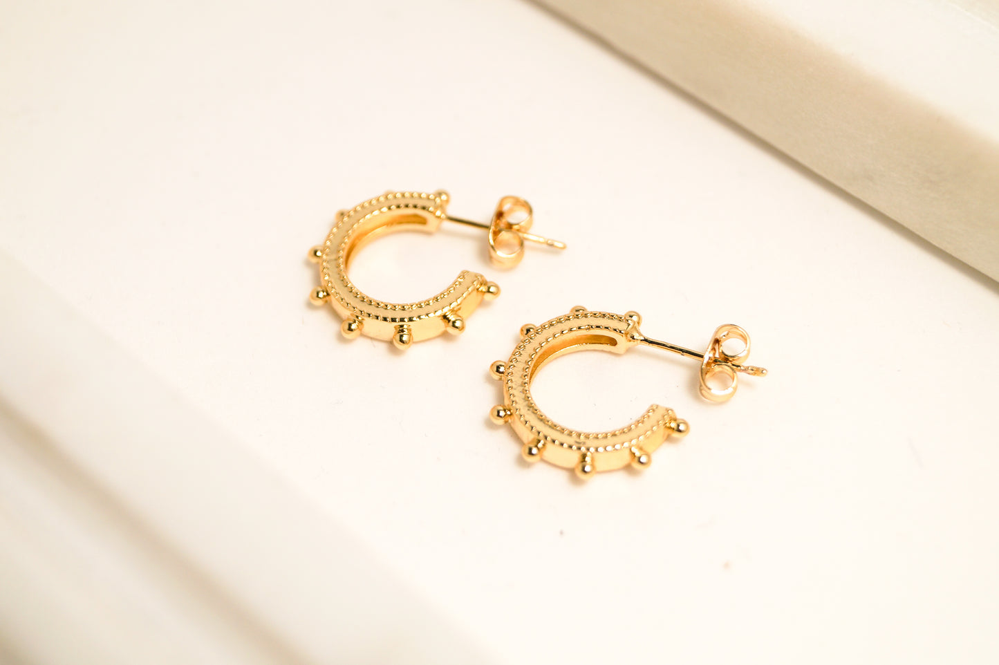 Argollas Sol en Baño de Oro de 24K