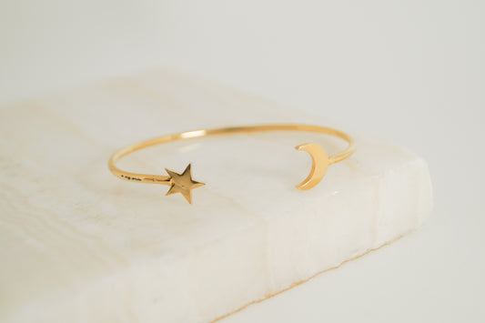 Pulsera luna y estrella