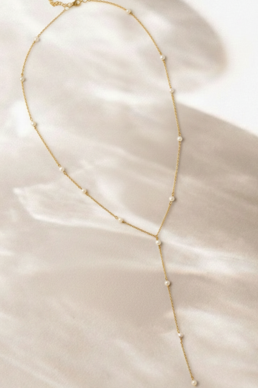 Collar Perlas Escote Profundo