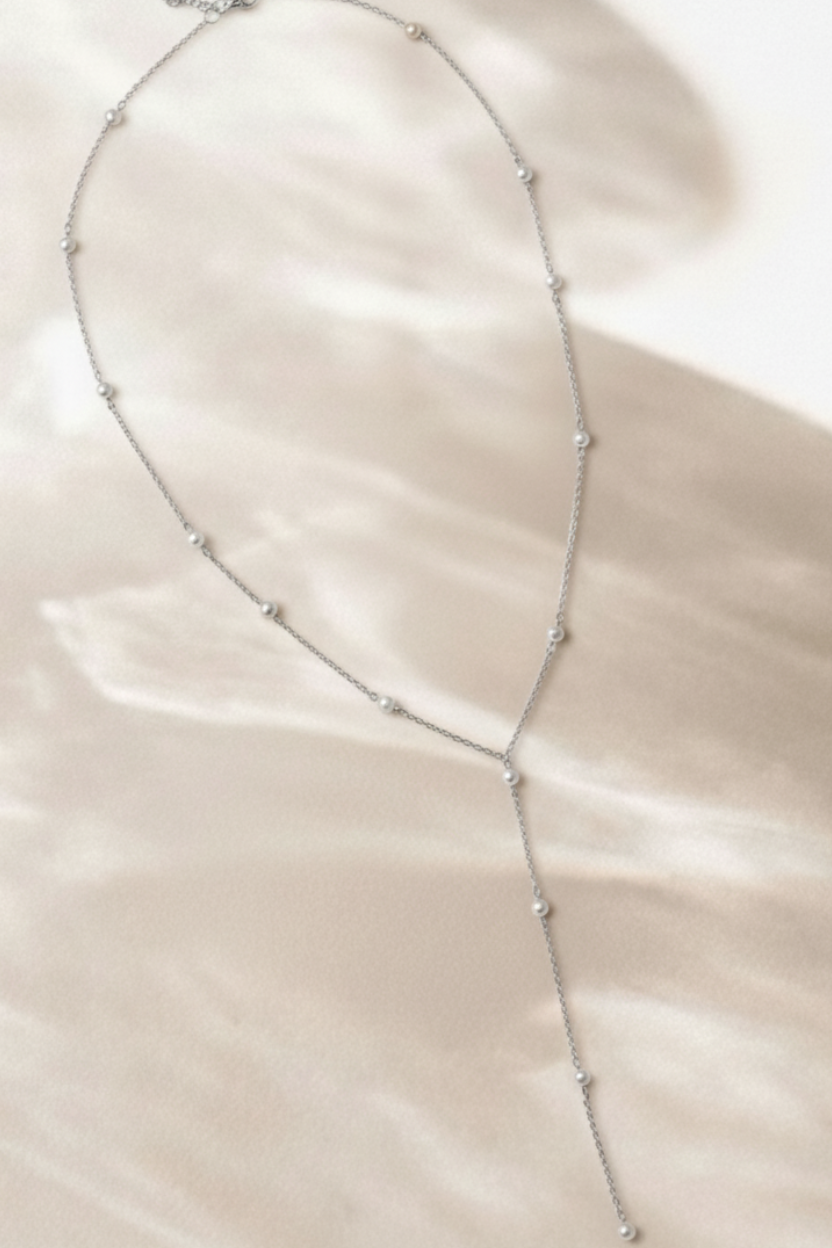 Collar Perlas Escote Profundo