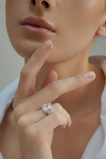 Anillo Zirconia Rosada