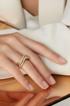 Anillo Doble Cruzado