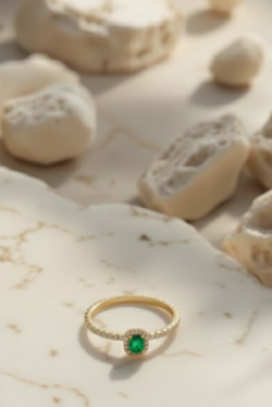 Anillo Zirconia Verde