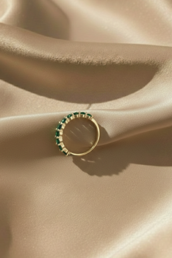 Anillo Zirconias Verdes