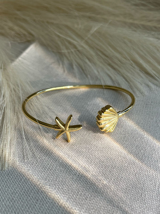 Pulsera con Concha y Estrella de Mar