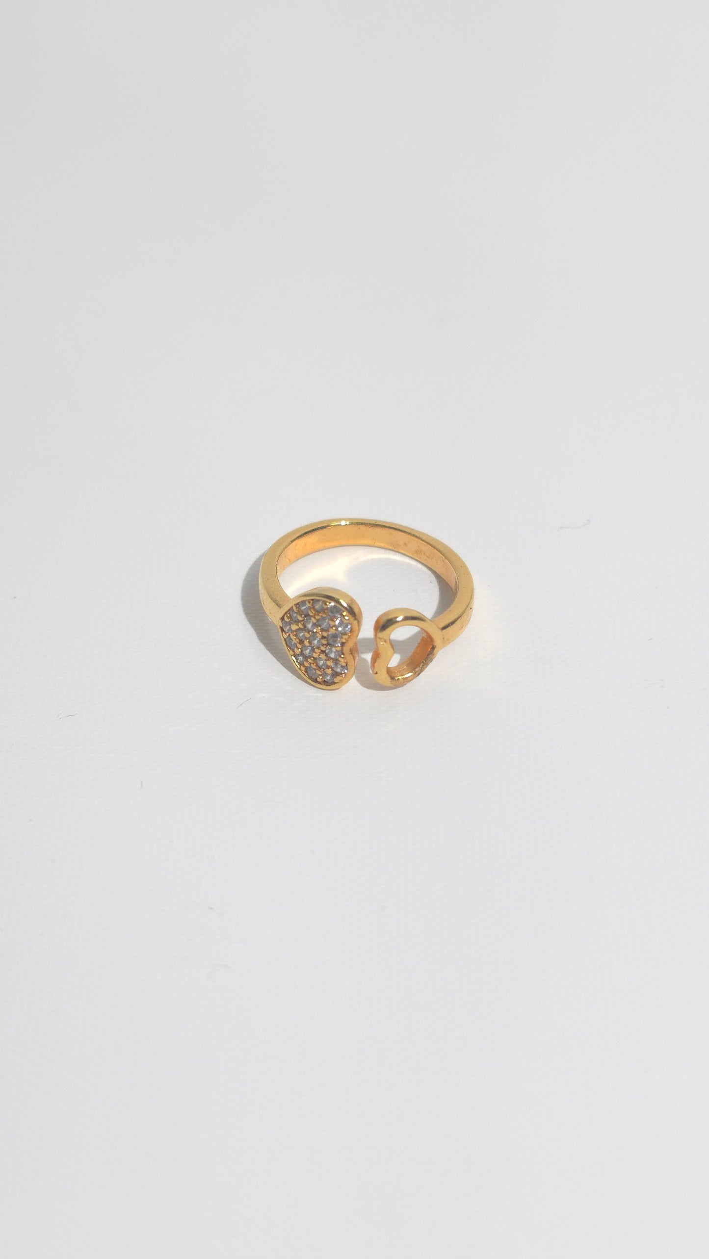 Anillo Medio dedo Corazón Radiante