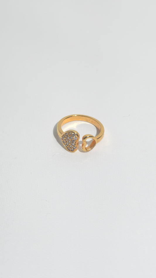 Anillo Medio dedo Corazón Radiante