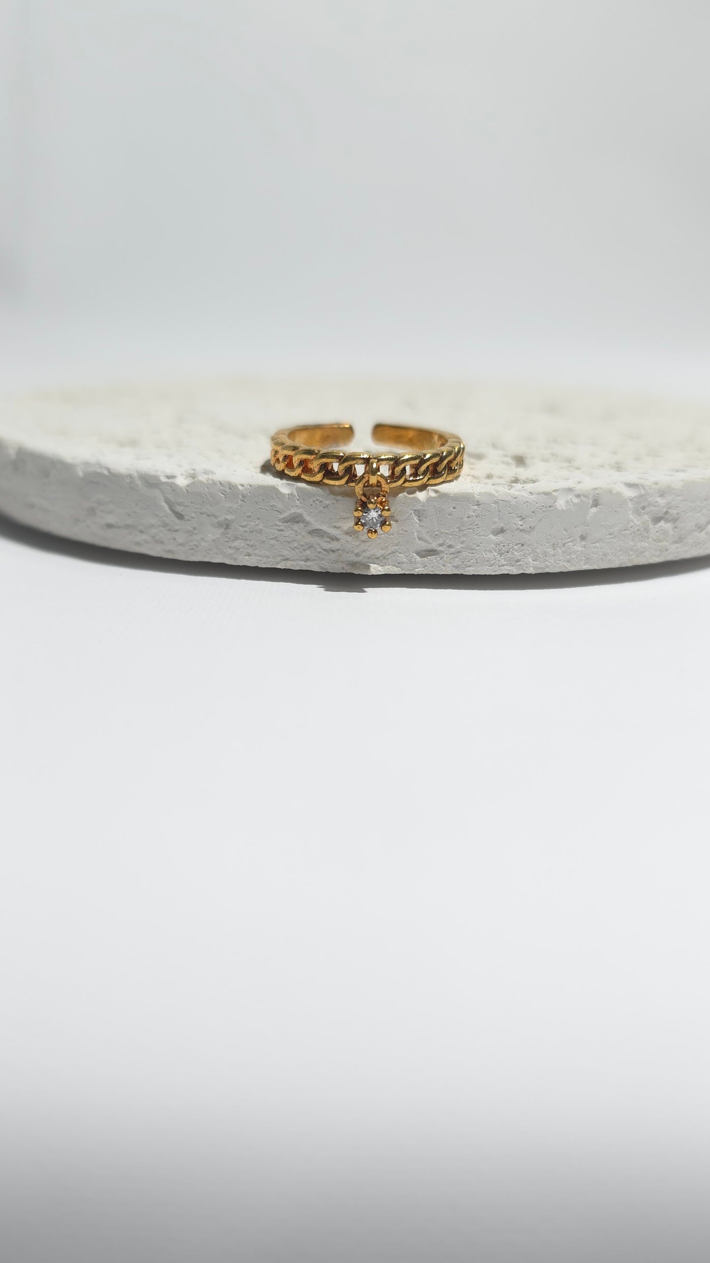 Anillo Midi "Chain Drop"